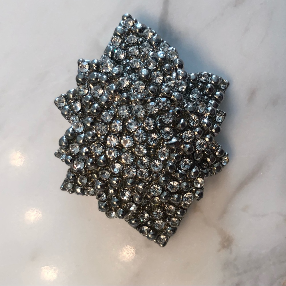 Crystal Flower Brooch